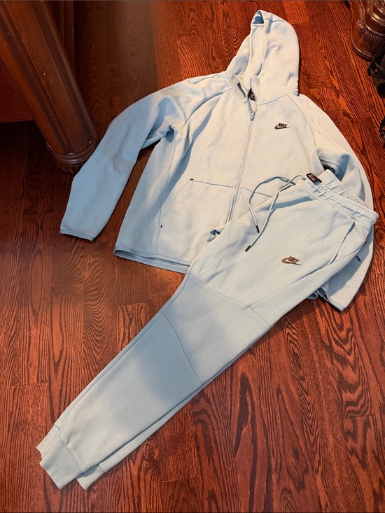 Nike Other - Nike tech Blue Hoodie & Joggers sweat pants fully set. Men’s L large